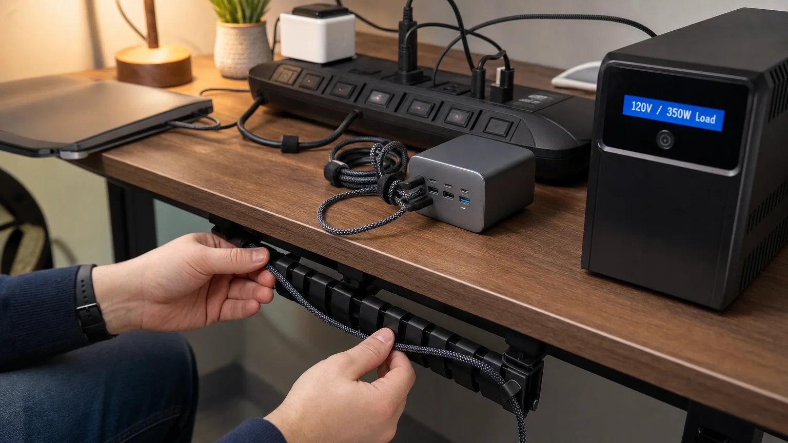 photorealistic 16 9 action showing cable management power We Are MacWise