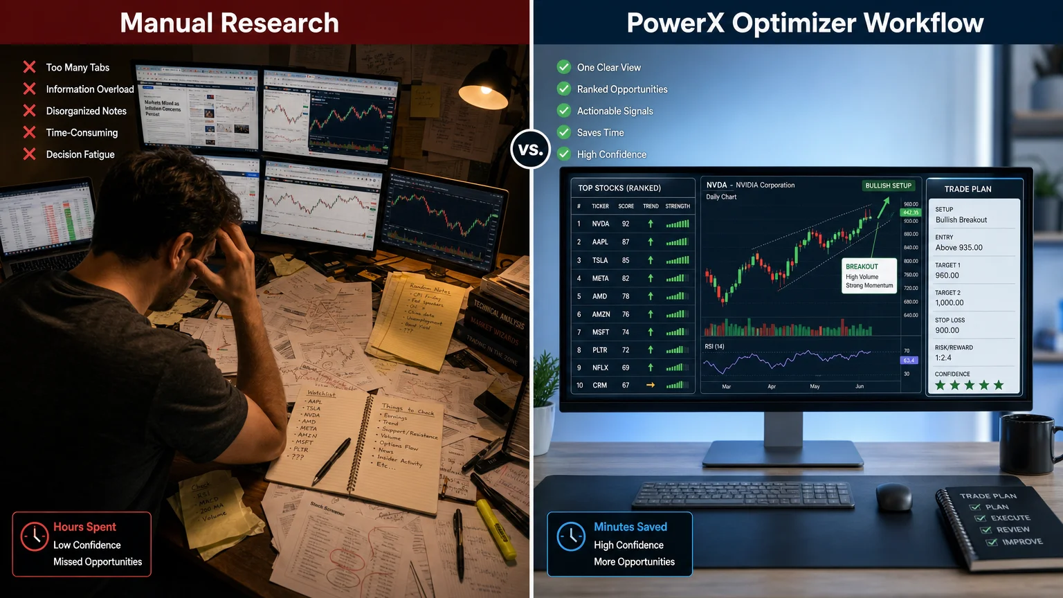 side-by-side visual comparison 16 9 landscape format Left Economics Savvy
