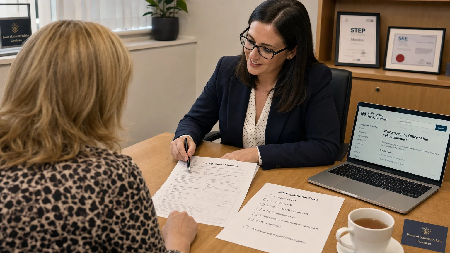 photorealistic process scene showing Power Attorney Advice legal Power of Attorney Advice Cwmbran