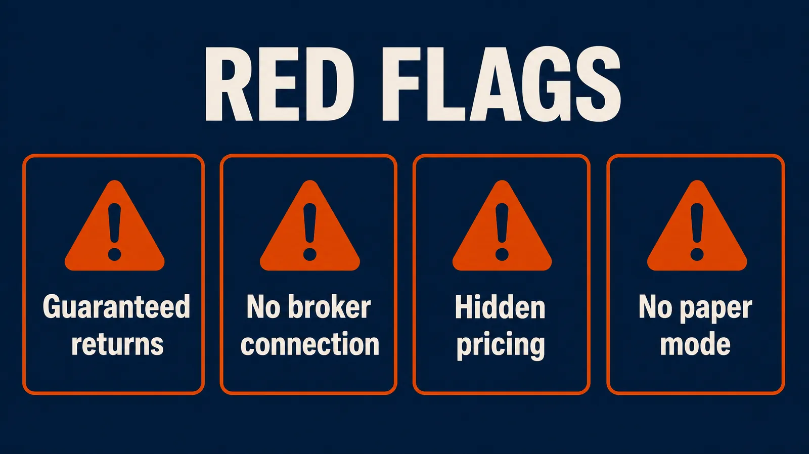 Red flags when choosing an AI trading app