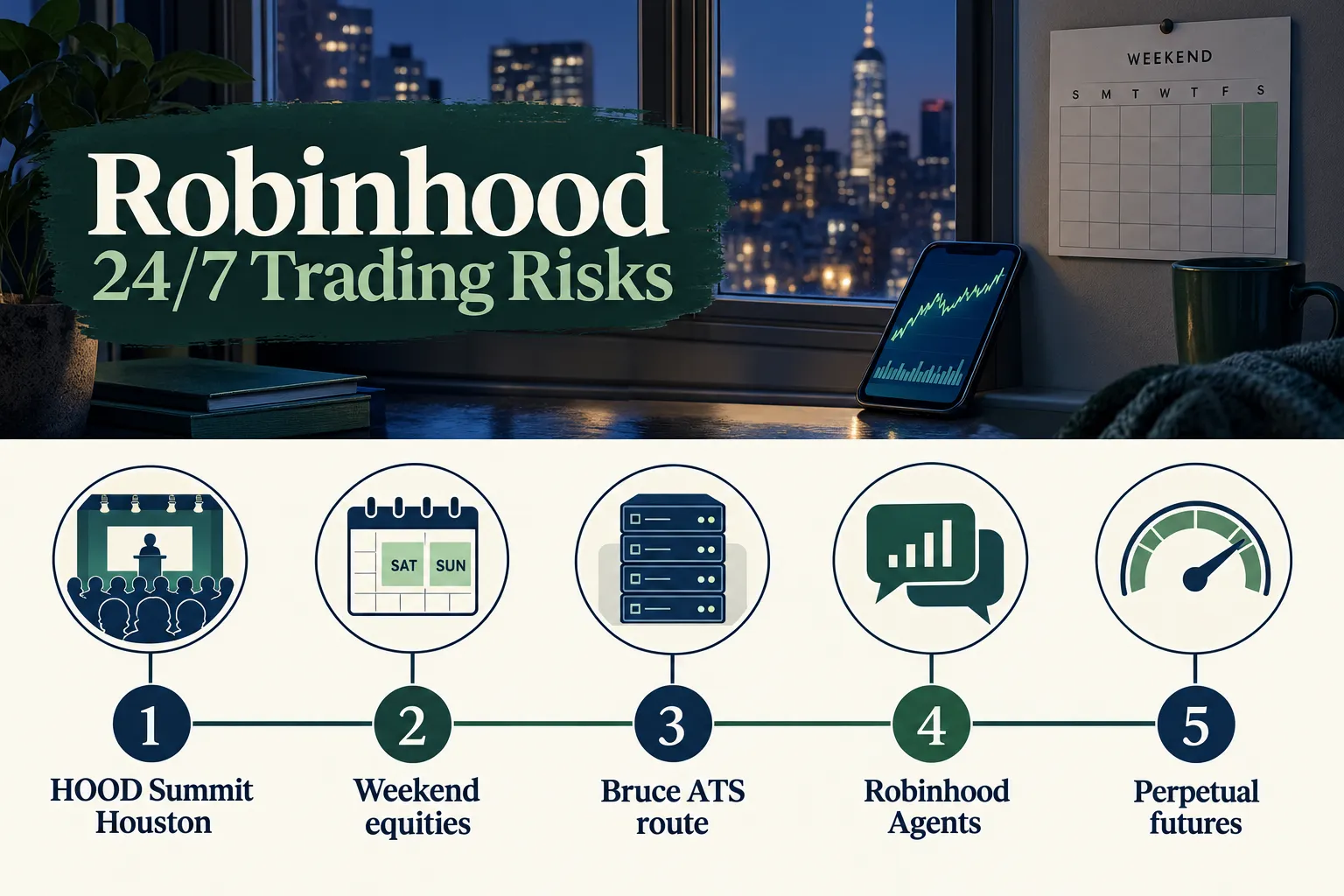 HOOD Summit announcements timeline: weekend equities, Bruce ATS route, Robinhood Agents and perpetual futures