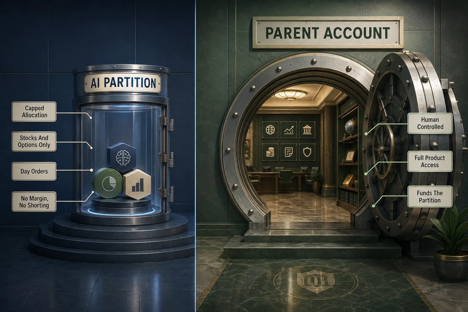 AI Partition with capped allocation next to a larger parent account vault
